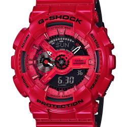 CASIO G-SHOCK นาฬิกาข้อมือ นาฬิกากันน้ำ นาฬิกาของแท้ ประกันศูนย์ CMG 1 ปี รุ่น GA-110LPA-4 นาฬิกาสีแดง