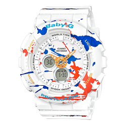 CASIO BABY-G นาฬิกาข้อมือ นาฬิกากันน้ำ นาฬิกาของแท้ ประกันศูนย์ CMG 1 ปี รุ่น BA-120SPL-7A นาฬิกาสีขาว