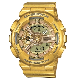 CASIO G-SHOCK นาฬิกาข้อมือ นาฬิกากันน้ำ นาฬิกาของแท้ ประกันศูนย์ CMG 1 ปี รุ่น GMA-S110VK-9AER นาฬิกาสีทอง