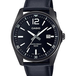 CASIO นาฬิกาคาสิโอ นาฬิกาข้อมือ นาฬิกากันน้ำ นาฬิกาของแท้ ประกันศูนย์ CMG 1 ปี รุ่น MTP-E170BL-1B นาฬิกาสีดำ