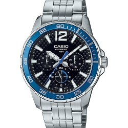 CASIO นาฬิกาคาสิโอ นาฬิกาข้อมือ นาฬิกากันน้ำ นาฬิกาของแท้ ประกันศูนย์ CMG 1 ปี รุ่น MTD-330D-1A2 นาฬิกาสีเงิน