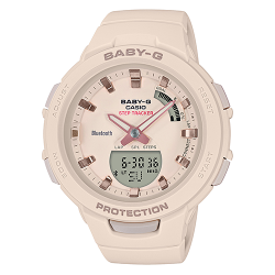 CASIO BABY-G นาฬิกาข้อมือ นาฬิกากันน้ำ นาฬิกาของแท้ ประกันศูนย์ CMG 1 ปี รุ่น BSA-B100-4A1 นาฬิกาสีชมพู