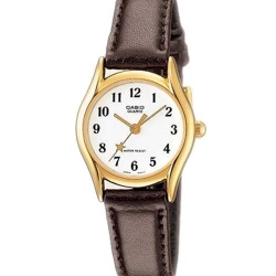 CASIO นาฬิกาคาสิโอ นาฬิกาข้อมือ นาฬิกากันน้ำ นาฬิกาของแท้ ประกันศูนย์ CMG 1 ปี รุ่น LTP-1094Q-7B4 นาฬิกาสีน้ำตาล