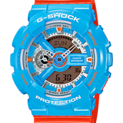 CASIO G-SHOCK นาฬิกาข้อมือ นาฬิกากันน้ำ นาฬิกาของแท้ ประกันศูนย์ CMG 1 ปี รุ่น GA-110NC-2 นาฬิกาสีฟ้า