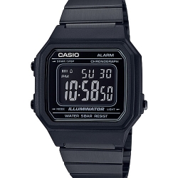 CASIO นาฬิกาคาสิโอ นาฬิกาข้อมือ นาฬิกากันน้ำ นาฬิกาของแท้ ประกันศูนย์ CMG 1 ปี รุ่น B650WB-1B นาฬิกาสีดำ