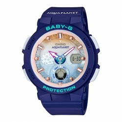 CASIO BABY-G นาฬิกาข้อมือ นาฬิกากันน้ำ นาฬิกาของแท้ ประกันศูนย์ CMG 1 ปี รุ่น BGA-250AP-2A นาฬิกาสีน้ำเงิน