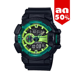 CASIO G-SHOCK นาฬิกาข้อมือ นาฬิกากันน้ำ นาฬิกาของแท้ ประกันศูนย์ CMG 1 ปี รุ่น GA-400LY-1A นาฬิกาสีดำ
