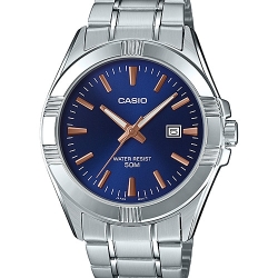 CASIO นาฬิกาคาสิโอ นาฬิกาข้อมือ นาฬิกากันน้ำ นาฬิกาของแท้ ประกันศูนย์ CMG 1 ปี รุ่น MTP-1308D-2A นาฬิกาสีเงิน