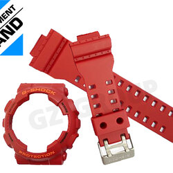 CASIO GENUINE FACTORY CASIO REPLACEMENT อะไหล่นาฬิกา G-SHOCK รุ่น GA-110AC-4 กรอบสายสีแดง