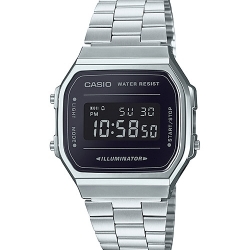 CASIO นาฬิกาคาสิโอ นาฬิกาข้อมือ นาฬิกากันน้ำ นาฬิกาของแท้ ประกันศูนย์ CMG 1 ปี รุ่น A168WEM-1 นาฬิกาสีเงิน