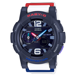 CASIO BABY-G นาฬิกาข้อมือ นาฬิกากันน้ำ นาฬิกาของแท้ ประกันศูนย์ CMG 1 ปี รุ่น BGA-180-2B2 นาฬิกาสีดำ