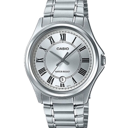 CASIO นาฬิกาคาสิโอ นาฬิกาข้อมือ นาฬิกากันน้ำ นาฬิกาของแท้ ประกันศูนย์ CMG 1 ปี รุ่น MTP-1400D-7A นาฬิกาสีเงิน