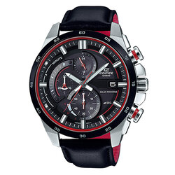 CASIO EDIFICE นาฬิกาข้อมือ นาฬิกากันน้ำ นาฬิกาของแท้ ประกันศูนย์ CMG 1 ปี รุ่น EQS-600BL-1A นาฬิกาสีดำ