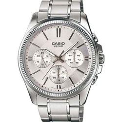 CASIO นาฬิกาคาสิโอ นาฬิกาข้อมือ นาฬิกากันน้ำ นาฬิกาของแท้ ประกันศูนย์ CMG 1 ปี รุ่น MTP-1375D-7A นาฬิกาสีเงิน