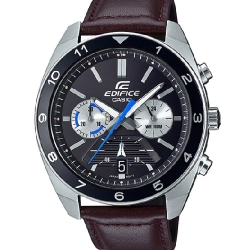 CASIO EDIFICE นาฬิกาข้อมือ นาฬิกากันน้ำ นาฬิกาของแท้ ประกันศูนย์ CMG 1 ปี รุ่น EFV-590L-1A นาฬิกาสีน้ำตาล