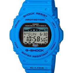 CASIO G-SHOCK นาฬิกาข้อมือ นาฬิกากันน้ำ นาฬิกาของแท้ ประกันศูนย์ CMG 1 ปี รุ่น GWX-5700CS-2 นาฬิกาสีฟ้า