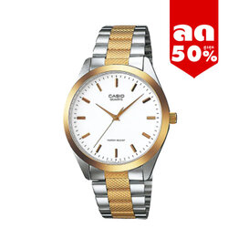 CASIO นาฬิกาคาสิโอ นาฬิกาข้อมือ นาฬิกากันน้ำ นาฬิกาของแท้ ประกันศูนย์ CMG 1 ปี รุ่น MTP-1274SG-7A นาฬิกาสีทอง