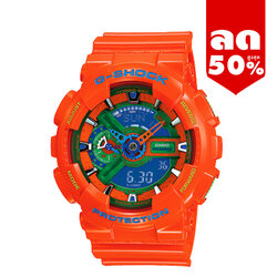 CASIO G-SHOCK นาฬิกาข้อมือ นาฬิกากันน้ำ นาฬิกาของแท้ ประกันศูนย์ CMG 1 ปี รุ่น GA-110A-4A นาฬิกาสีส้ม