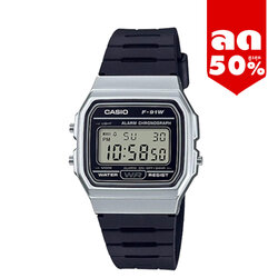 CASIO MID YEAR SALE นาฬิกาคาสิโอ นาฬิกาข้อมือ นาฬิกากันน้ำ นาฬิกาของแท้ ประกันศูนย์ CMG 1 ปี รุ่น F-91WM-7A นาฬิกาสีเงิน
