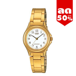 CASIO MID YEAR SALE นาฬิกาคาสิโอ พร้อมส่ง นาฬิกาข้อมือ นาฬิกากันน้ำ นาฬิกาของแท้ BTS ประกันศูนย์ CMG 1 ปี รุ่น LTP-1130N-7B นาฬิกาสีทอง