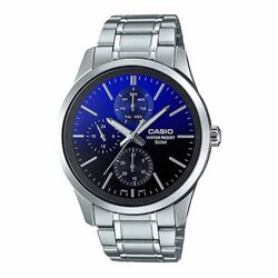 CASIO นาฬิกาคาสิโอ นาฬิกาข้อมือ นาฬิกากันน้ำ นาฬิกาของแท้ ประกันศูนย์ CMG 1 ปี รุ่น MTP-E330D-2A นาฬิกาสีเงิน