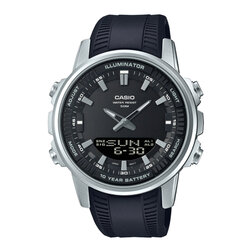 CASIO นาฬิกาคาสิโอ นาฬิกาข้อมือ นาฬิกากันน้ำ นาฬิกาของแท้ ประกันศูนย์ CMG 1 ปี รุ่น AMW-880-1A นาฬิกาสีดำ