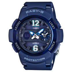 CASIO BABY-G นาฬิกาข้อมือ นาฬิกากันน้ำ นาฬิกาของแท้ ประกันศูนย์ CMG 1 ปี รุ่น BGA-210-2B2 นาฬิกาสีกรม
