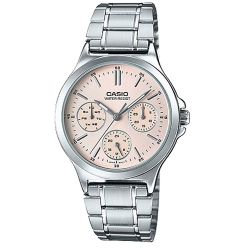 CASIO นาฬิกาคาสิโอ นาฬิกาข้อมือ นาฬิกากันน้ำ นาฬิกาของแท้ ประกันศูนย์ CMG 1 ปี รุ่น LTP-V300D-4A นาฬิกาสีเงิน