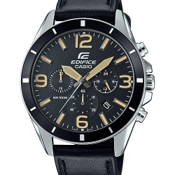 CASIO EDIFICE นาฬิกาข้อมือ นาฬิกากันน้ำ นาฬิกาของแท้ ประกันศูนย์ CMG 1 ปี รุ่น EFR-553L-1B นาฬิกาสีดำ