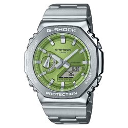 CASIO G-SHOCK นาฬิกาข้อมือ นาฬิกากันน้ำ นาฬิกาของแท้ ประกันศูนย์ CMG 1 ปี รุ่น GM-2110D-3A นาฬิกาสีเงิน