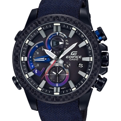 CASIO EDIFICE นาฬิกาข้อมือ นาฬิกากันน้ำ นาฬิกาของแท้ ประกันศูนย์ CMG 1 ปี รุ่น EQB-800TR-1 นาฬิกาสีดำ