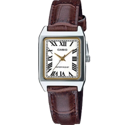 CASIO นาฬิกาคาสิโอ นาฬิกาข้อมือ นาฬิกากันน้ำ นาฬิกาของแท้ ประกันศูนย์ CMG 1 ปี รุ่น LTP-V007L-7B2 นาฬิกาสีน้้ำตาล