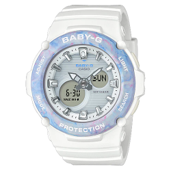 CASIO BABY-G นาฬิกาข้อมือ นาฬิกากันน้ำ นาฬิกาของแท้ ประกันศูนย์ CMG 1 ปี รุ่น BGA-270M-7A นาฬิกาสีขาว
