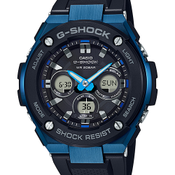 CASIO G-SHOCK นาฬิกาข้อมือ นาฬิกากันน้ำ นาฬิกาของแท้ ประกันศูนย์ CMG 1 ปี รุ่น GST-S300G-1A2 นาฬิกาสีดำ