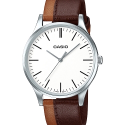 CASIO นาฬิกาคาสิโอ นาฬิกาข้อมือ นาฬิกากันน้ำ นาฬิกาของแท้ ประกันศูนย์ CMG 1 ปี รุ่น MTP-E133L-5E นาฬิกาสีน้ำตาล