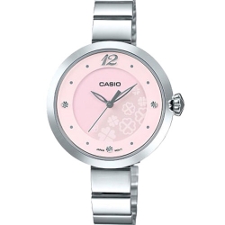 CASIO นาฬิกาคาสิโอ นาฬิกาข้อมือ นาฬิกากันน้ำ นาฬิกาของแท้ ประกันศูนย์ CMG 1 ปี รุ่น LTP-E154D-4A นาฬิกาสีเงิน