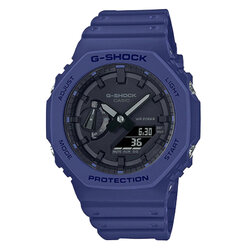 CASIO MID YEAR SALE G-SHOCK พร้อมส่ง นาฬิกาข้อมือ นาฬิกากันน้ำ นาฬิกาของแท้ ประกันศูนย์ CMG 1 ปี รุ่น GA-2100-2A นาฬิกาสีน้ำเงิน