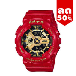 CASIO BABY-G นาฬิกาข้อมือ นาฬิกากันน้ำ นาฬิกาของแท้ ประกันศูนย์ CMG 1 ปี รุ่น BA-110VLA-4A นาฬิกาสีเเดง