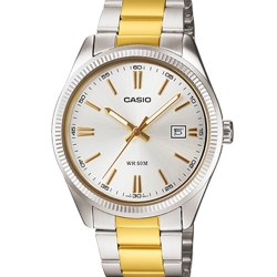 CASIO นาฬิกาคาสิโอ นาฬิกาข้อมือ นาฬิกากันน้ำ นาฬิกาของแท้ ประกันศูนย์ CMG 1 ปี รุ่น MTP-1302SG-7A นาฬิกาสีทอง