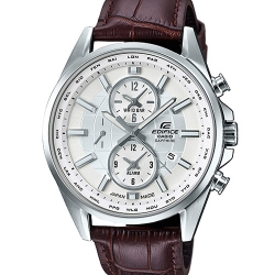 CASIO EDIFICE นาฬิกาข้อมือ นาฬิกากันน้ำ นาฬิกาของแท้ ประกันศูนย์ CMG 1 ปี รุ่น EFB-302JL-7A นาฬิกาสีน้ำตาล