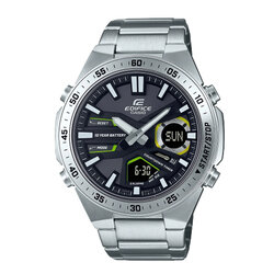 CASIO EDIFICE นาฬิกาข้อมือ นาฬิกากันน้ำ นาฬิกาของแท้ ประกันศูนย์ CMG 1 ปี รุ่น EFV-C110D-1A3 นาฬิกาสีเงิน