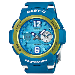 CASIO BABY-G นาฬิกาข้อมือ นาฬิกากันน้ำ นาฬิกาของแท้ ประกันศูนย์ CMG 1 ปี รุ่น BGA-210-2B นาฬิกาสีฟ้า