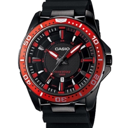 CASIO นาฬิกาคาสิโอ นาฬิกาข้อมือ นาฬิกากันน้ำ นาฬิกาของแท้ ประกันศูนย์ CMG 1 ปี รุ่น MTD-1072-4A นาฬิกาสีดำ