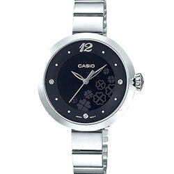 CASIO นาฬิกาคาสิโอ นาฬิกาข้อมือ นาฬิกากันน้ำ นาฬิกาของแท้ ประกันศูนย์ CMG 1 ปี รุ่น LTP-E154D-1A นาฬิกาสีเงิน