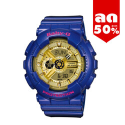 CASIO BABY-G นาฬิกาข้อมือ นาฬิกากันน้ำ นาฬิกาของแท้ ประกันศูนย์ CMG 1 ปี รุ่น BA-111GGC-2A นาฬิกาสีน้ำเงิน