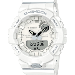 CASIO G-SHOCK นาฬิกาข้อมือ นาฬิกากันน้ำ นาฬิกาของแท้ ประกันศูนย์ CMG 1 ปี รุ่น GBA-800-7A นาฬิกาสีขาว