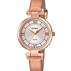 CASIO นาฬิกาคาสิโอ นาฬิกาข้อมือ นาฬิกากันน้ำ นาฬิกาของแท้ ประกันศูนย์ CMG 1 ปี รุ่น LTP-E403PL-9A1 นาฬิกาสีน้ำตาล