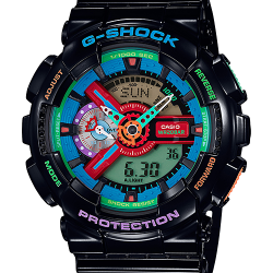 CASIO G-SHOCK นาฬิกาข้อมือ นาฬิกากันน้ำ นาฬิกาของแท้ ประกันศูนย์ CMG 1 ปี รุ่น GA-110MC-1A นาฬิกาสีดำ
