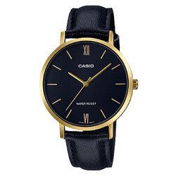 CASIO นาฬิกาคาสิโอ นาฬิกาข้อมือ นาฬิกากันน้ำ นาฬิกาของแท้ ประกันศูนย์ CMG 1 ปี รุ่น LTP-VT01GL-1B นาฬิกาสีดำ