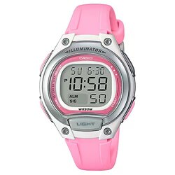 CASIO MID YEAR SALE นาฬิกาคาสิโอ พร้อมส่ง นาฬิกาข้อมือ นาฬิกากันน้ำ นาฬิกาของแท้ BTS ประกันศูนย์ CMG 1 ปี รุ่น LW-203-4A นาฬิกาสีชมพู